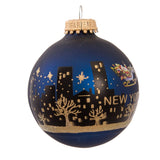 Kurt Adler New York Santa Skyline Painted Ball Ornament, 2-5/8-Inch for Christmas