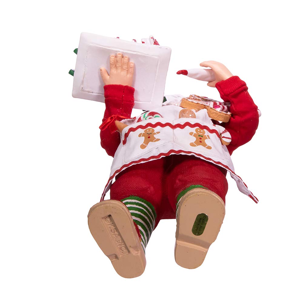 Kurt S. Adler 10.5-Inch Fabriché Gingerbread Chef Santa