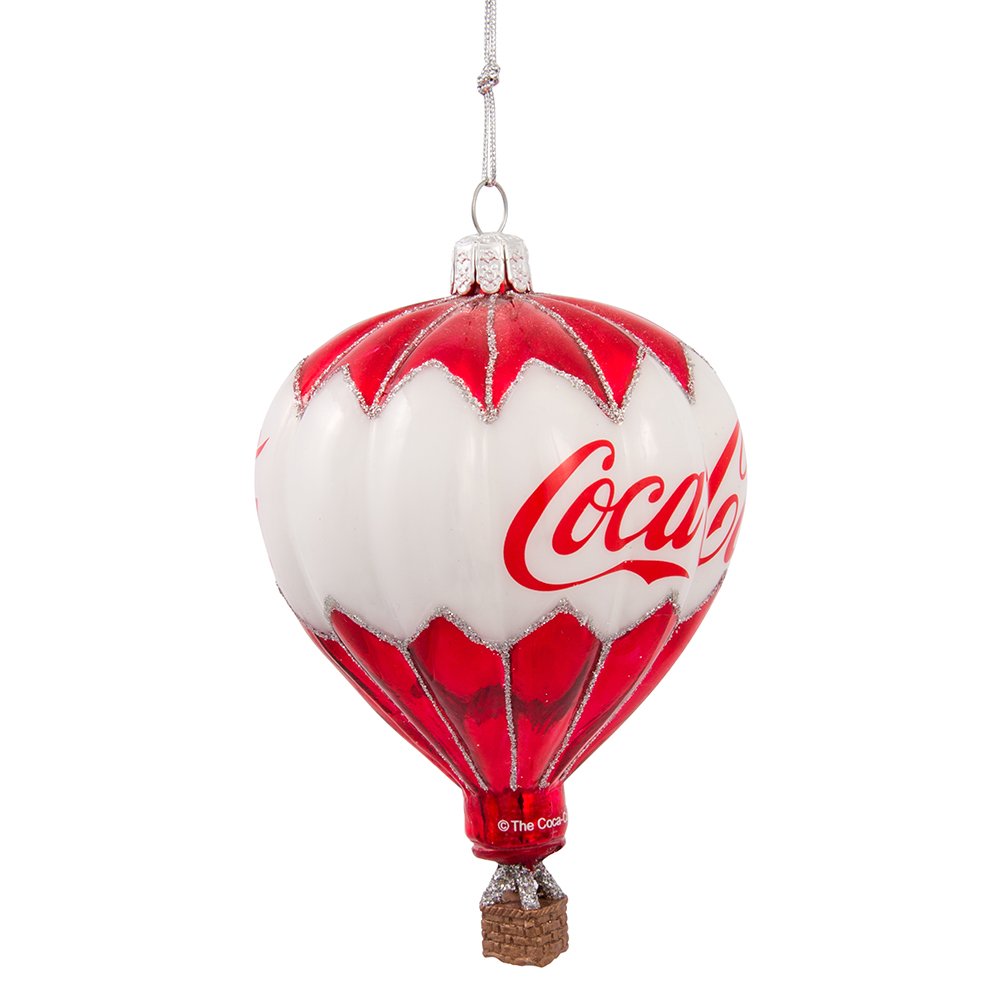 Coca-Cola Kurt Adler Glass Balloon Ornament, 3.5-Inch