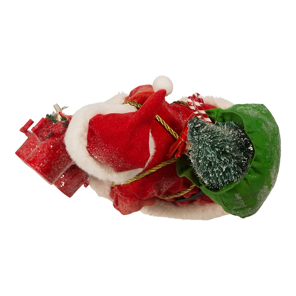 Kurt S. Adler 10.5-Inch Fabrich‚ Santa Checking Mail
