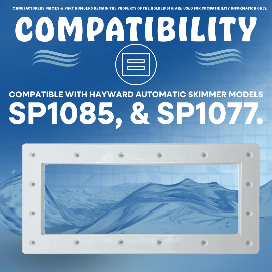Poolzilla Wide-Mouth Skimmer Face Plate - Compatible with Hayward Automatic Skimmers SP1085, SP1077