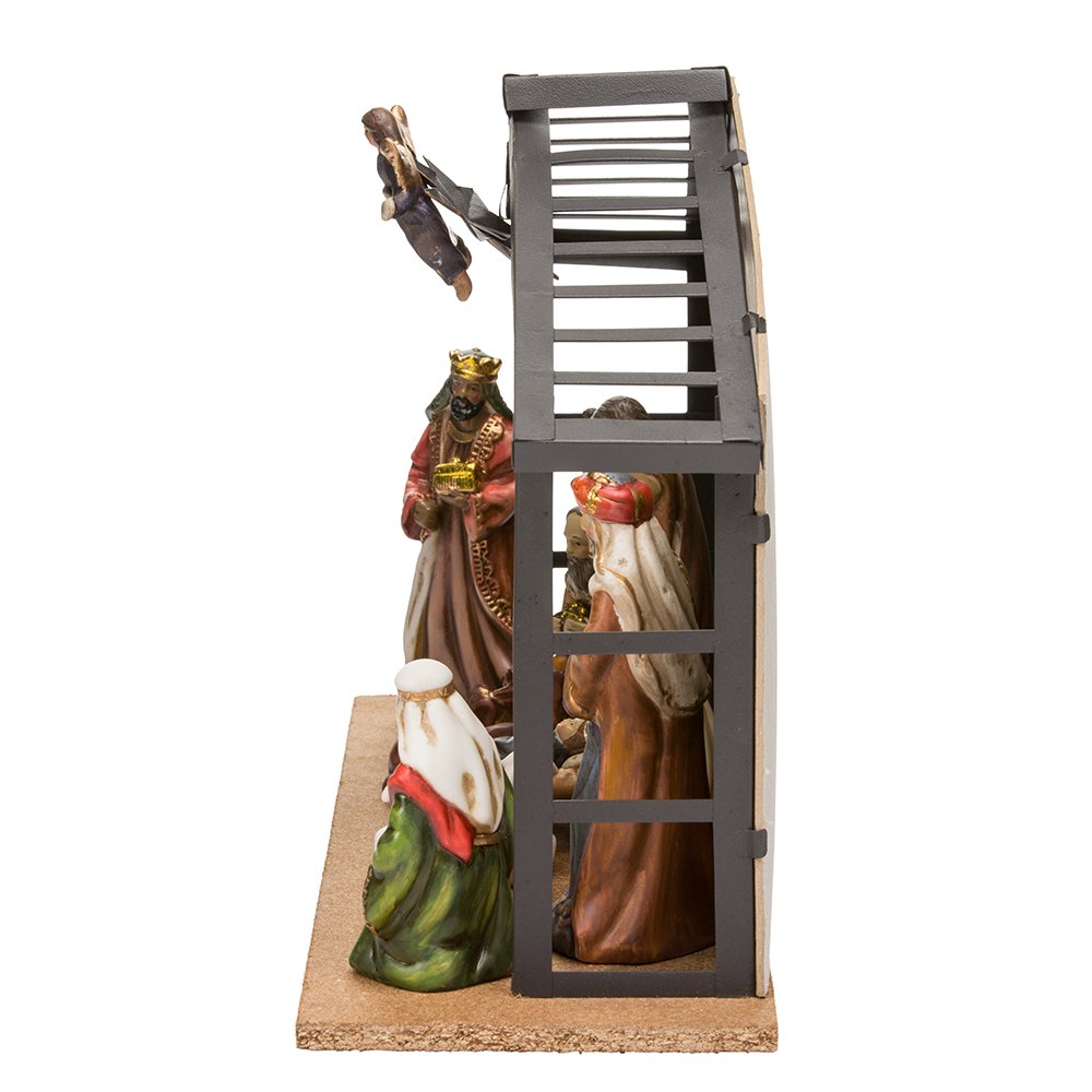 Kurt Adler Porcelain 10-Piece Nativity Set, 3.5-Inch to 5-Inch