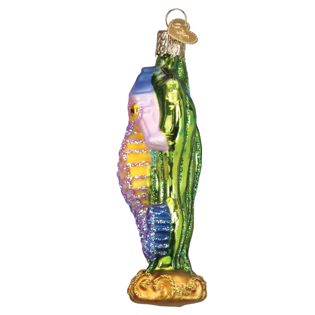 Old World Christmas Bright Seahorse Glass Blown Ornament for Christmas Tree