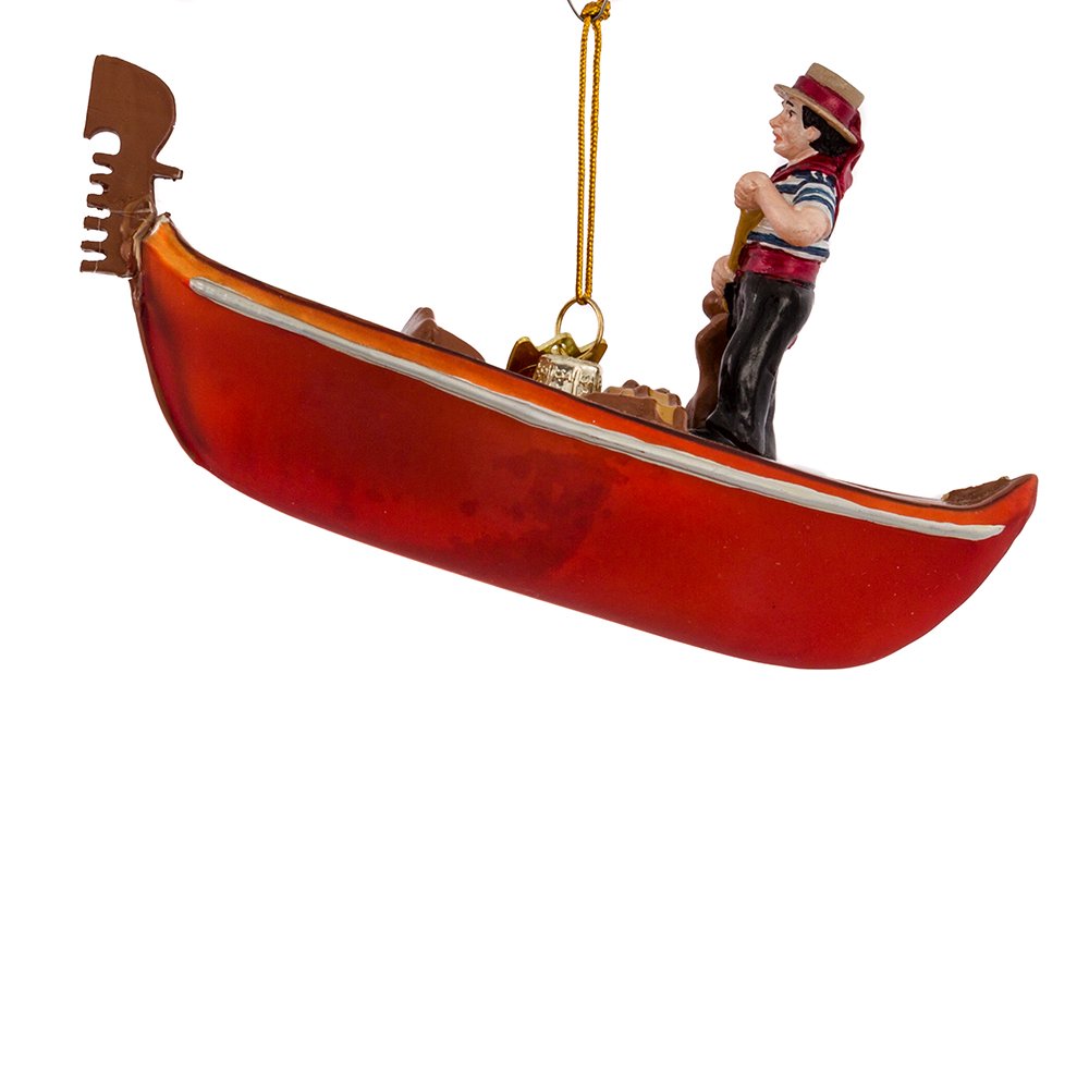 Noble Gems Kurt Adler 5-Inch Glass Gondola Ornament for Christmas