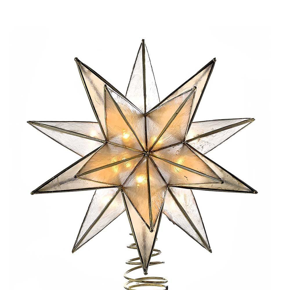 Kurt Adler UL3135 Gold Sputnik Capiz Treetop