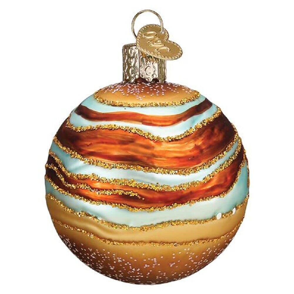 Old World Christmas Jupiter Glass Blown Ornament for Christmas Tree, Handcrafted Holiday Decoration, Outer Space Collection