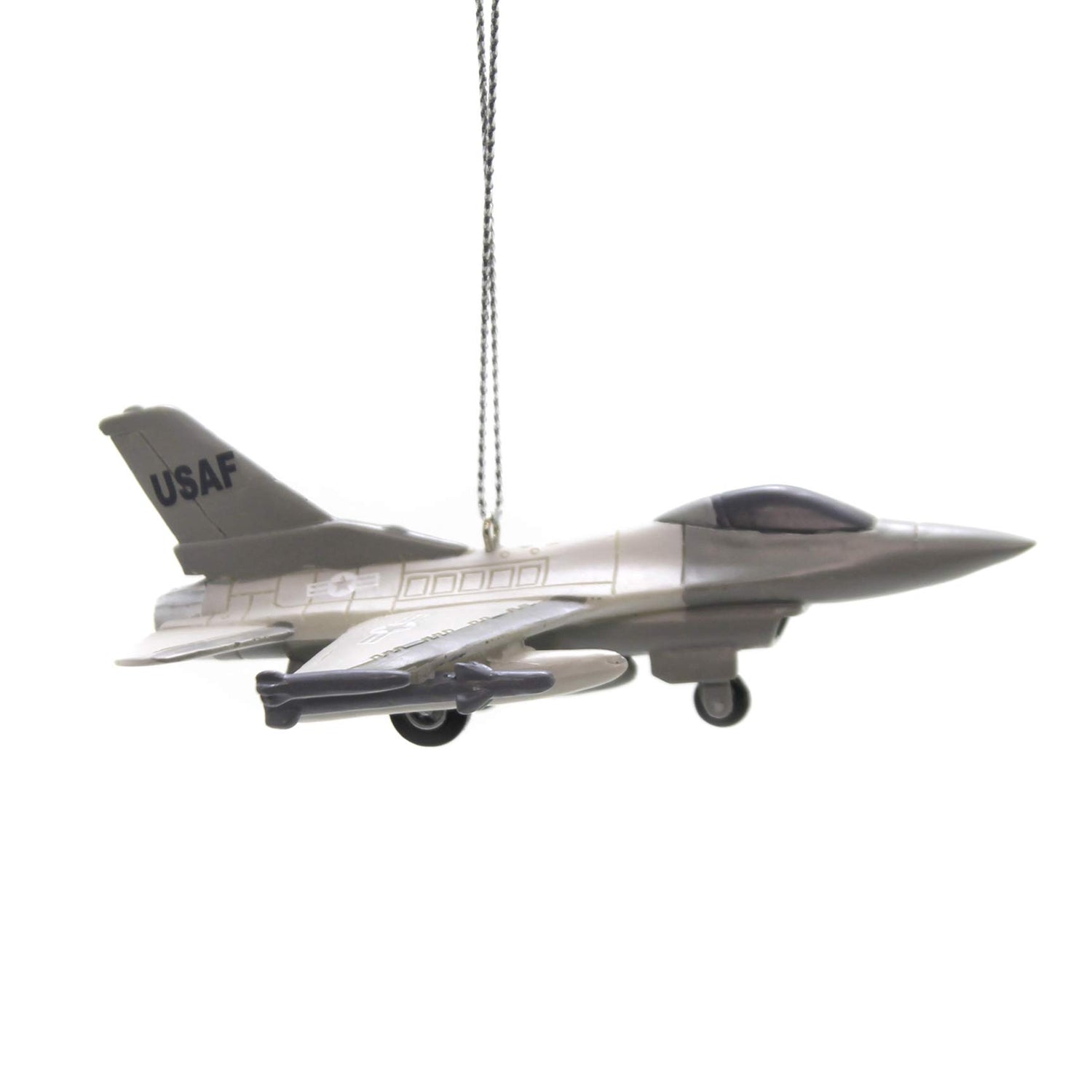 Kurt S. Adler United States Air Force Fighter Jet Resin, Christmas Ornament Military USAF Airforce 4.25in