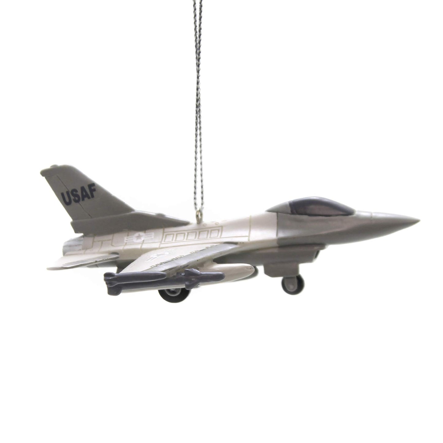 Kurt S. Adler United States Air Force Fighter Jet Resin, Christmas Ornament Military USAF Airforce 4.25in