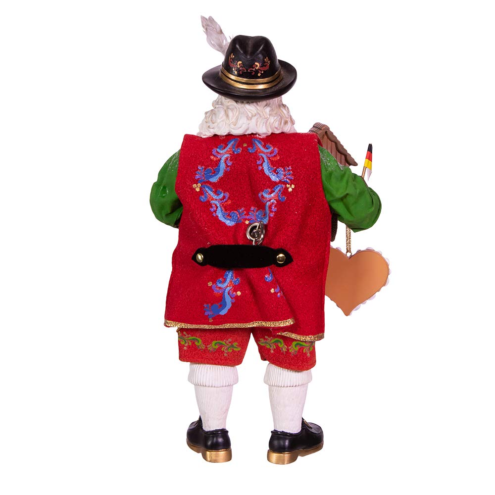 Kurt S. Adler 11-Inch Fabrich‚ Musical German Santa, Multi