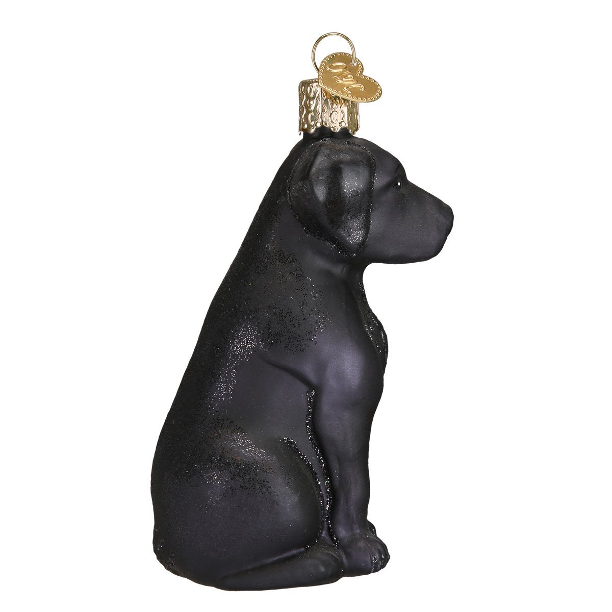 Old World Christmas Black Labrador Dog Collection Glass Blown Ornaments for Christmas Tree 3.75 x 1.5