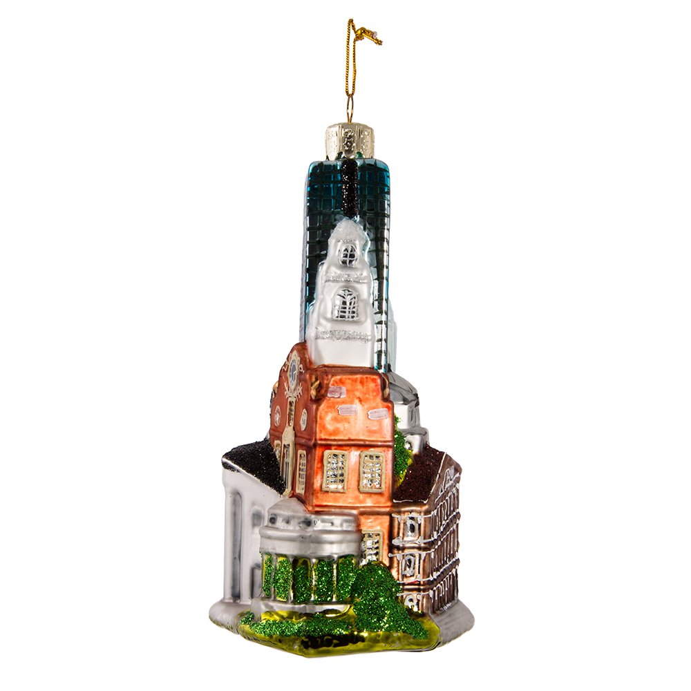 Kurt Adler 5-Inch Glass Boston Cityscape Ornament