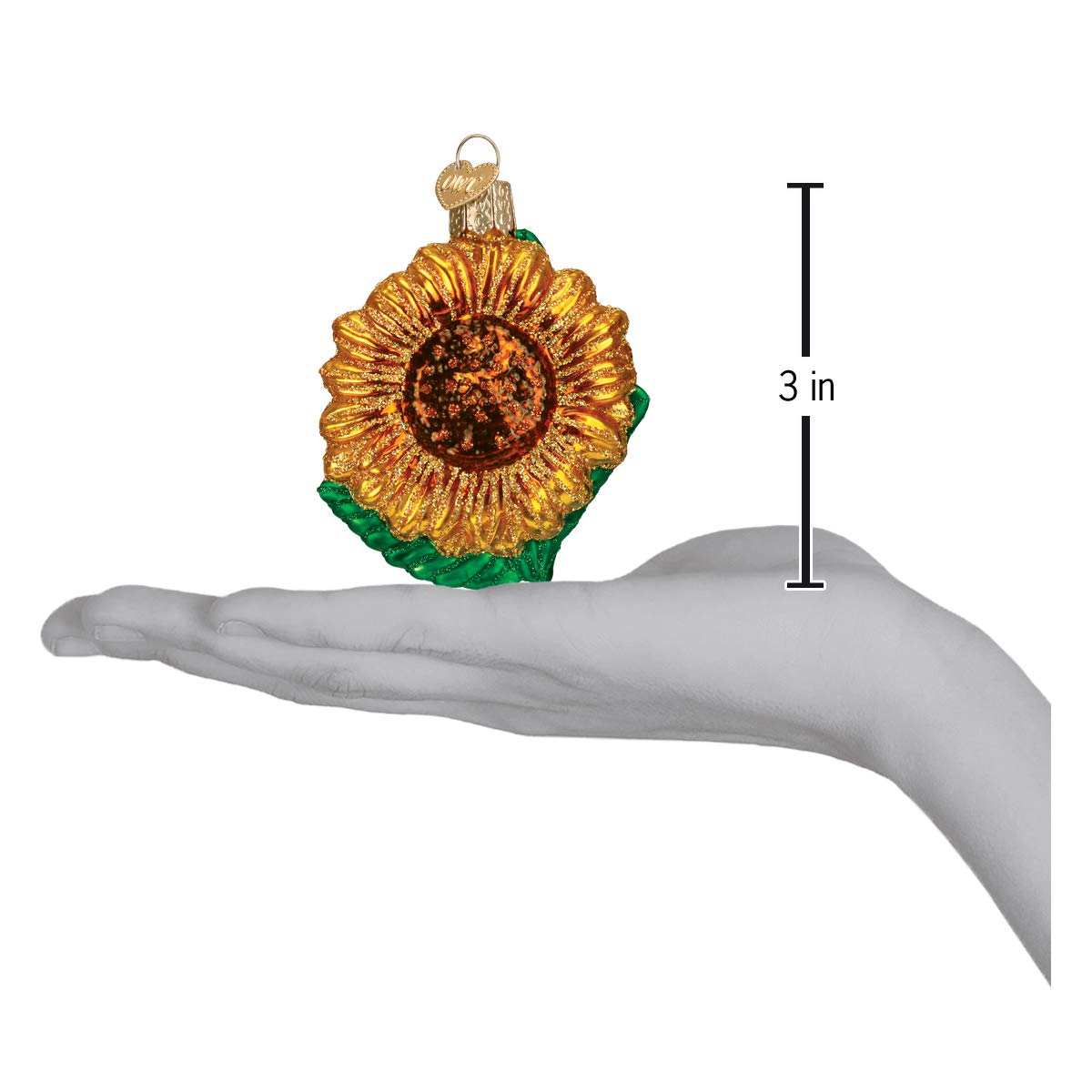 Old World Christmas Sunflower Garden Gifts Glass Blown Ornaments for Christmas Tree, Sunflower 3 Inches