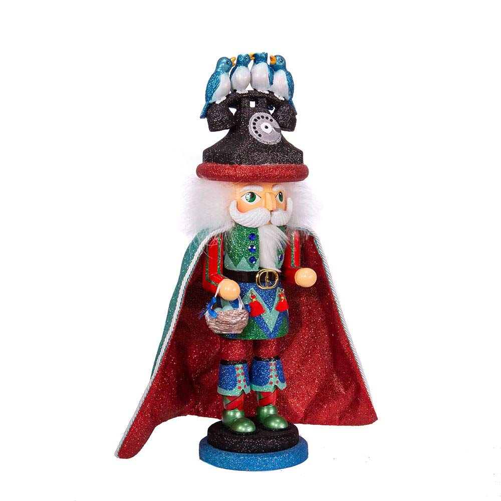 Kurt S. Adler 17.5-Inch Hollywood 12 Days of Christmas Four Calling Birds Nutcracker, Multi