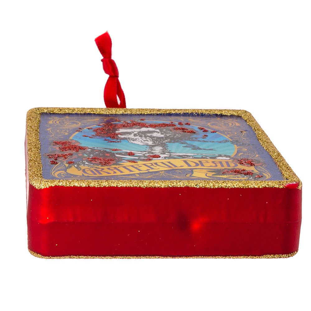 Kurt Adler Glass Grateful Dead Ornament, 4.25-Inch for Christmas