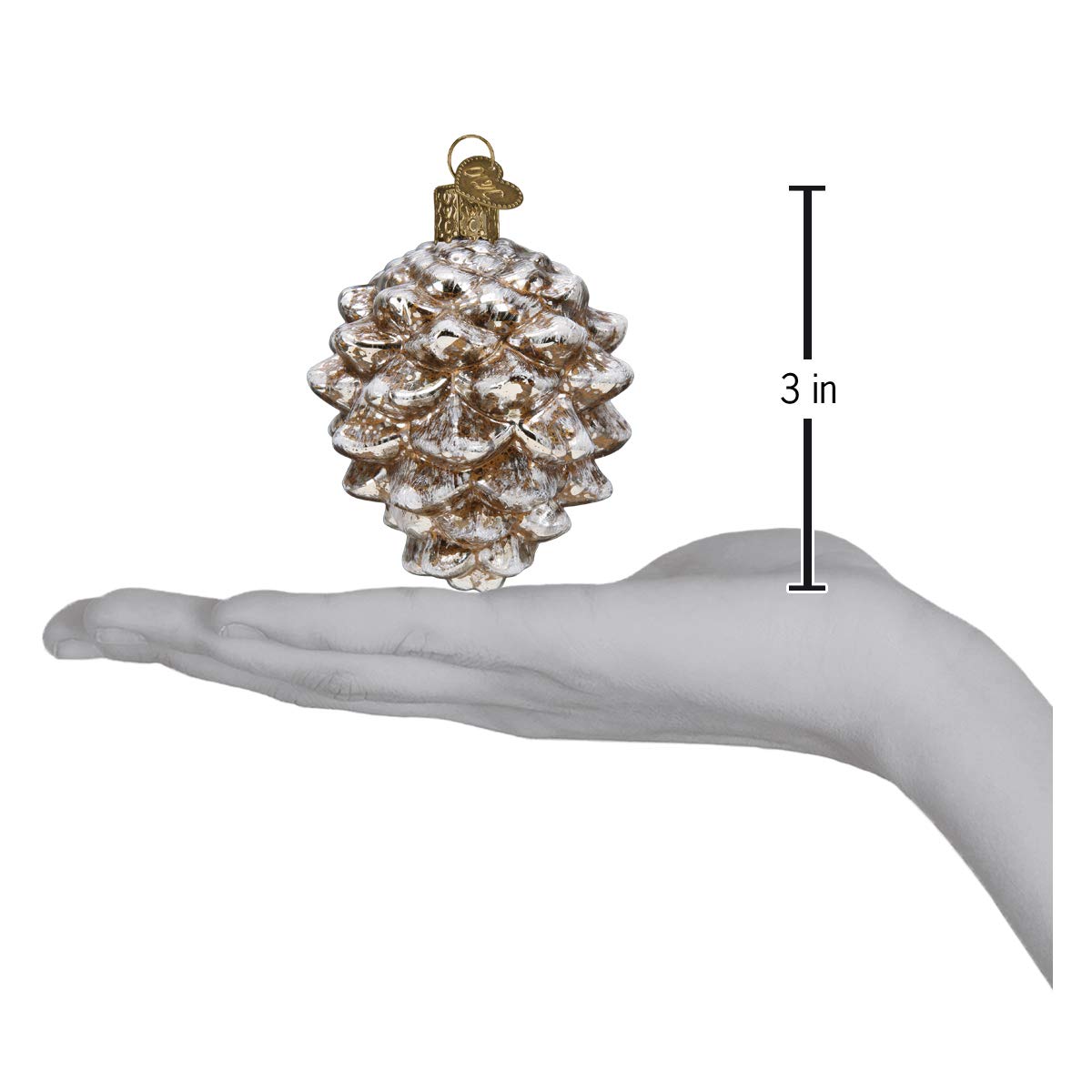 Old World Christmas Vintage Pinecone Glass Blown Ornament for Christmas Tree, Handcrafted Holiday Decoration, Nature Collection