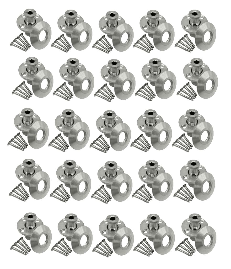 Poolzilla Stainless Steel Pool Safety Cover Anchor with Collar for Wood Decks