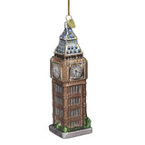 Kurt Adler 5-1/2-Inch Noble Gems Glass Big Ben Ornament for Christmas