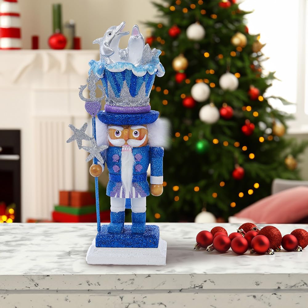 Kurt Adler HA0210 Hollywood Dolphin Nutcracker, 12-Inch
