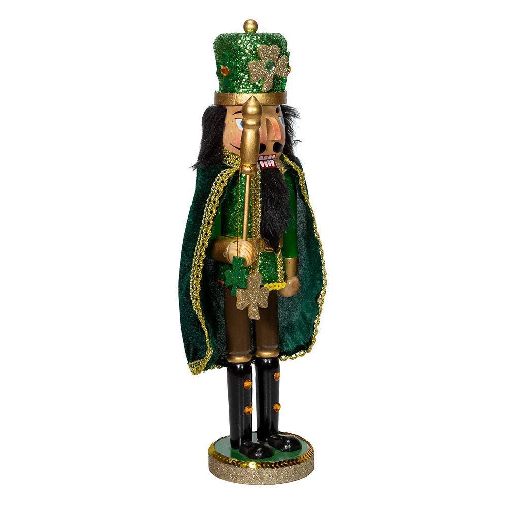 Kurt Adler Wooden Nutcrackers, Irish Nutcracker with Cape, 15