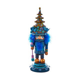 Kurt Adler Hollywood Wooden Nutcracker Collection, Blue with Tree, 18"