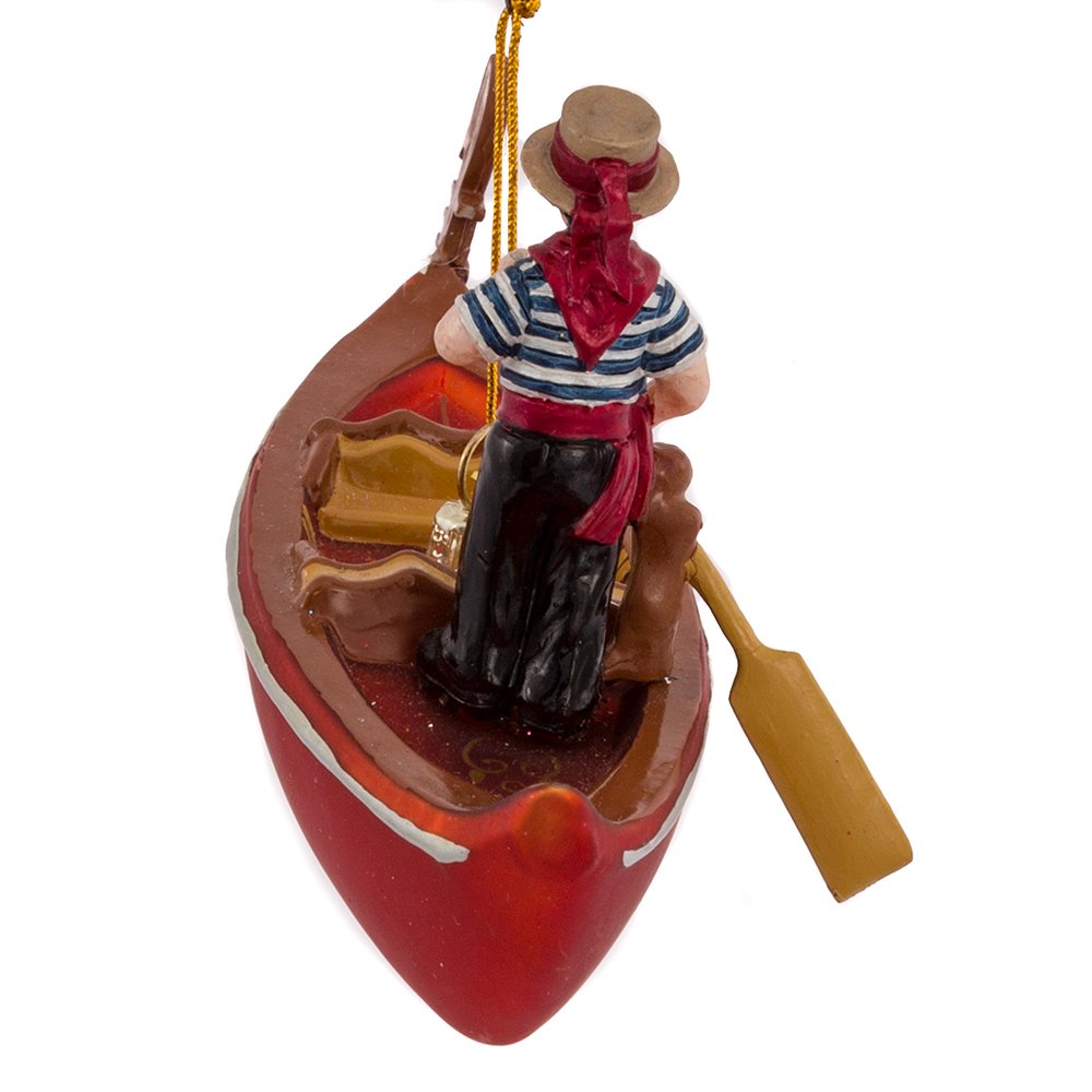 Noble Gems Kurt Adler 5-Inch Glass Gondola Ornament for Christmas