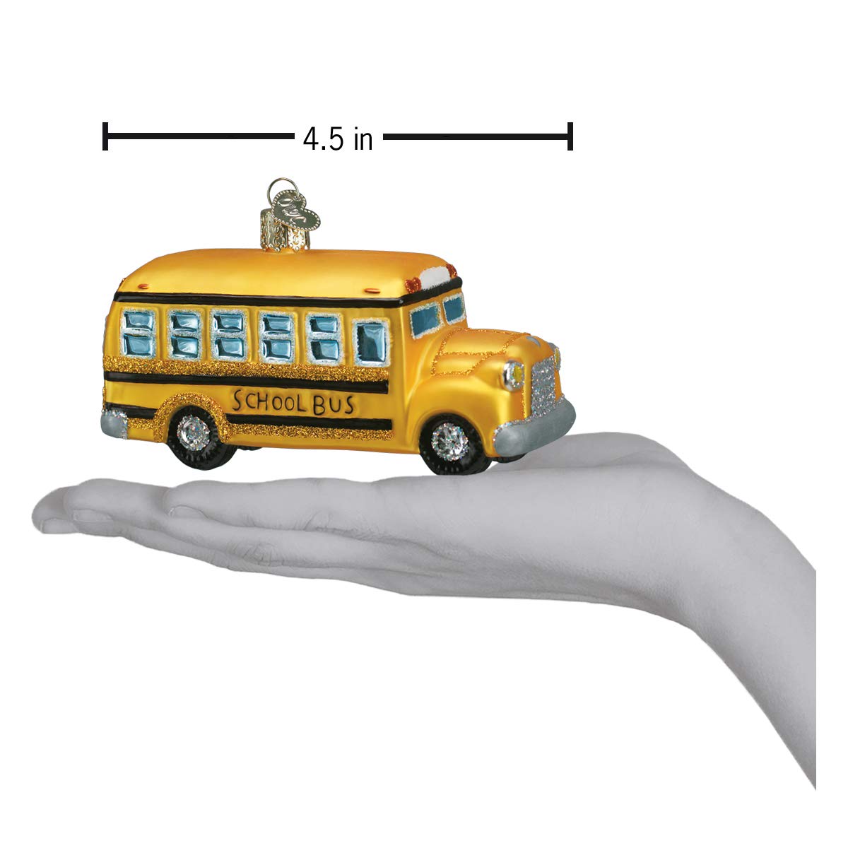 Old World Christmas Ornaments: School Bus Glass Blown Ornaments for Christmas Tree (46007) 2 x 4.25