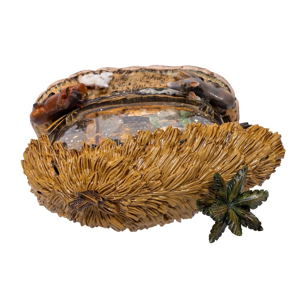 Kurt S. Adler 8 Inch Battery Operated USB Lighted Nativity Scene with Spinning Glitter Water