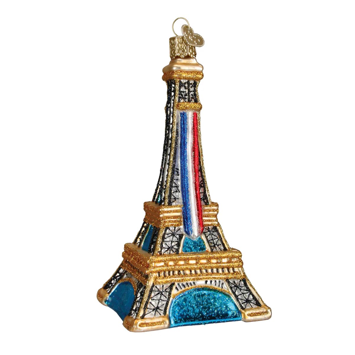 Old World Christmas Eiffel Tower Glass Blown Ornaments for Christmas Tree