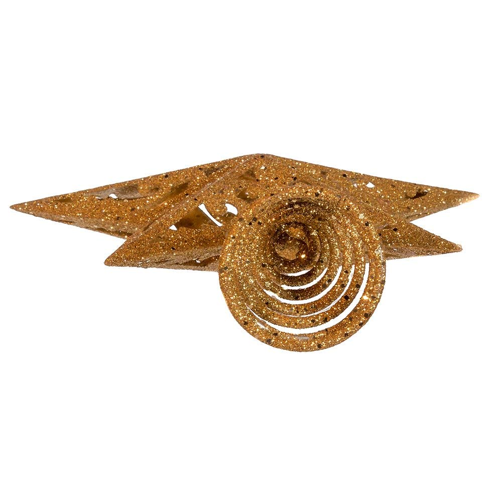 Kurt Adler H9100 8-Inch Gold Glittered 5 Point Star Treetop