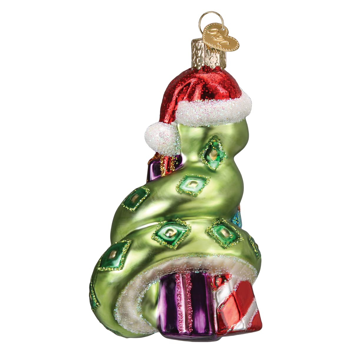 Old World Christmas Santa Snake Glass Blown Ornament for Christmas Tree
