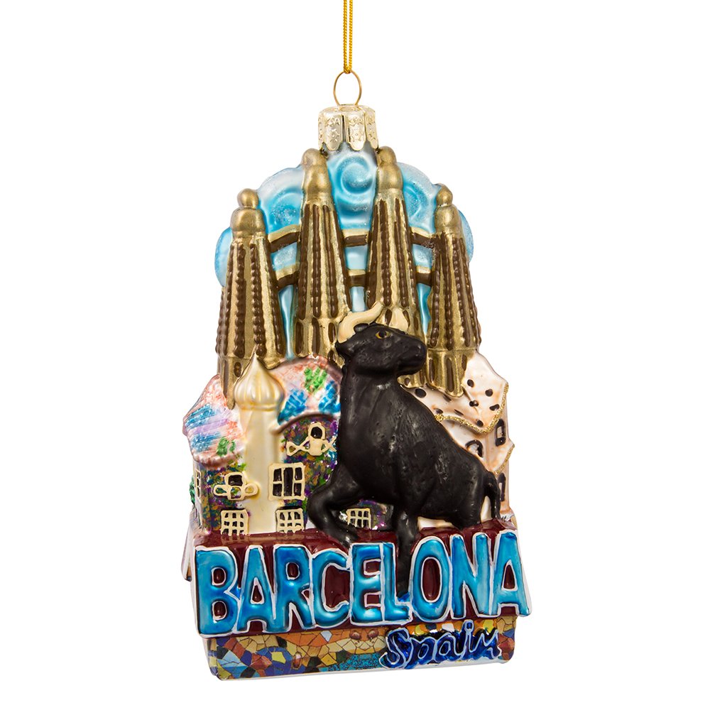 Kurt S. Adler Kurt Adler Barcelona Glass Ornament for Christmas