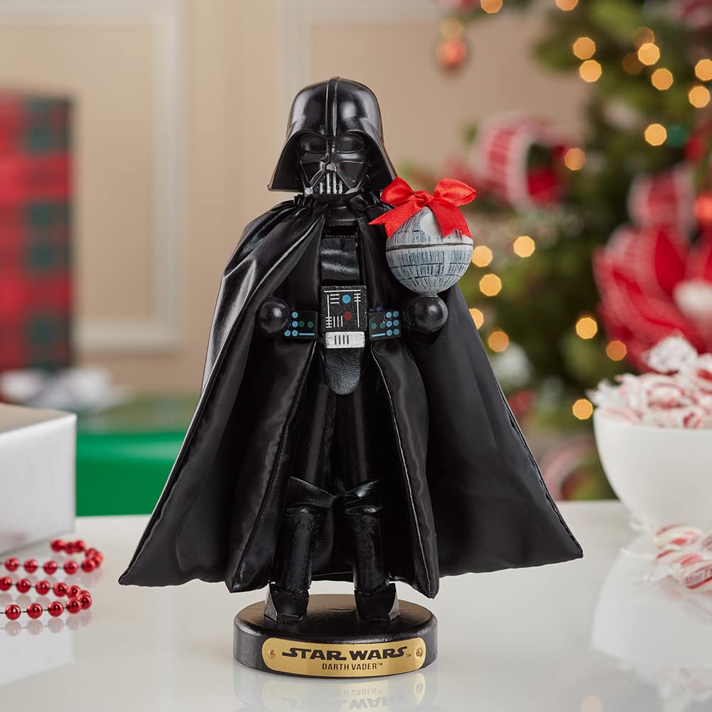 Kurt Adler Darth Vader with Death Star Nutcracker, 10-Inch,Black