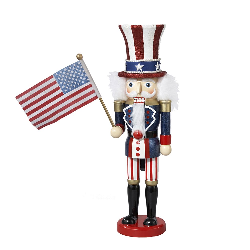 Hollywood Kurt Adler 15-Inch Wooden Uncle Sam Nutcracker