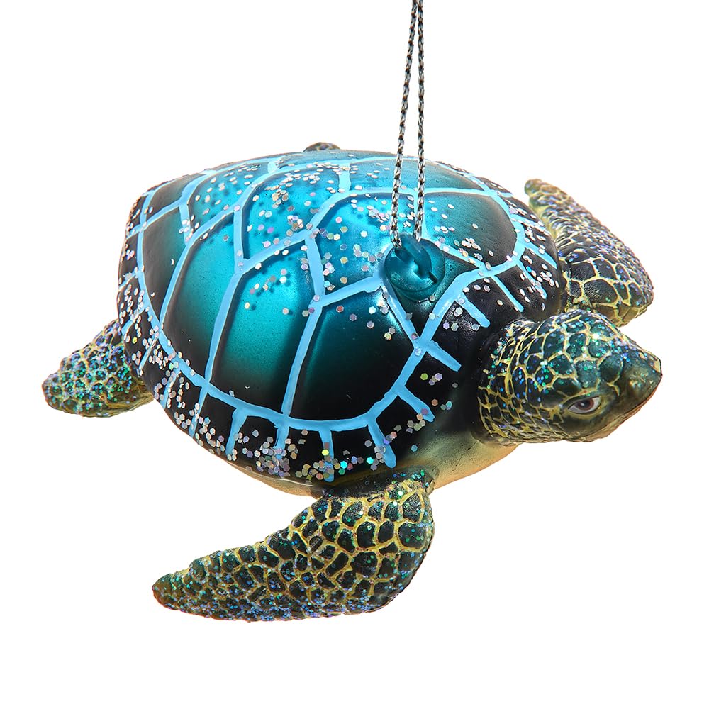 Kurt Adler Glass Sea Turtle Ornament