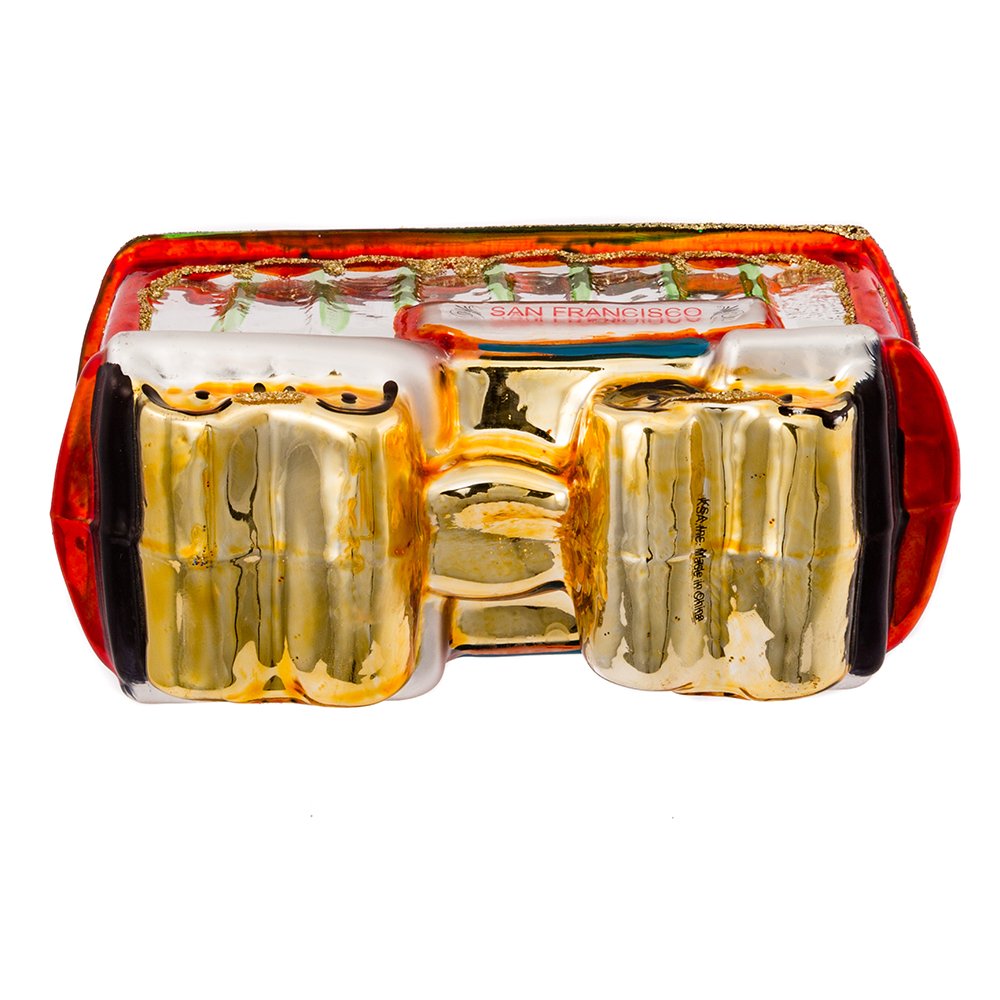 Kurt Adler Glass San Francisco Cable Car Ornament
