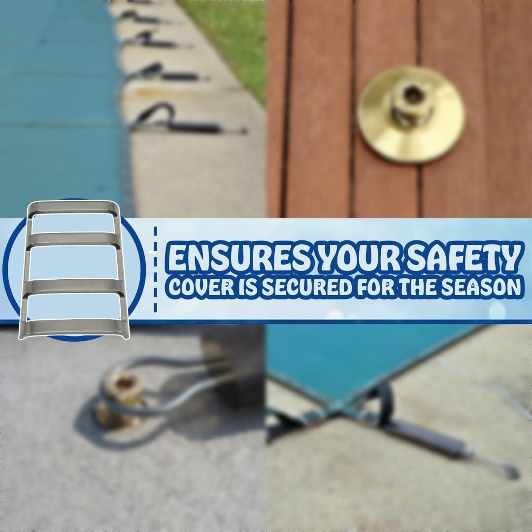 Poolzilla Outdoor Stainless Steel Bar Buckle for Safety Cover Installation