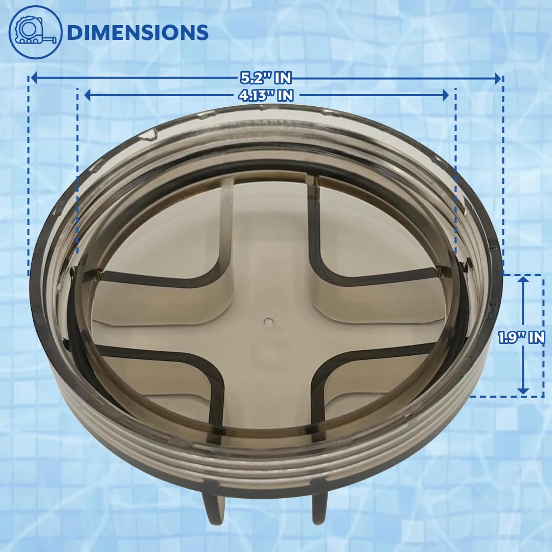 Poolzilla Clear Pool Strainer Lid - Compatible with Sandpro Series D Filterm 75110, 75131-V1 for 3/4HP