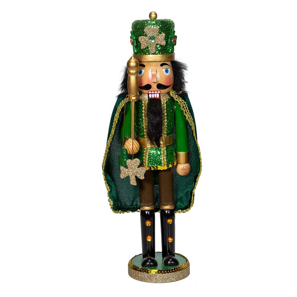Kurt Adler Wooden Nutcrackers, Irish Nutcracker with Cape, 15