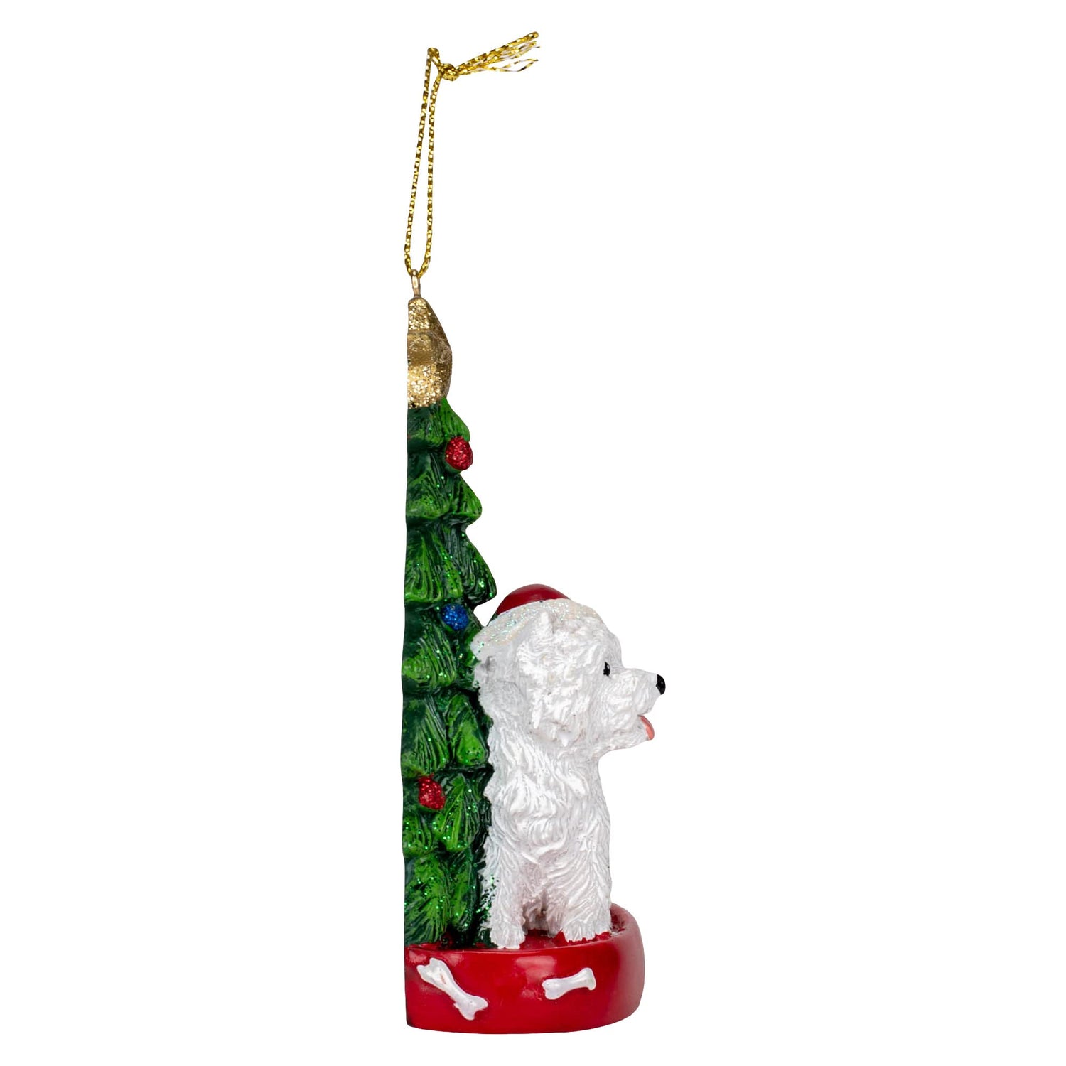West Highland Terrier Wearing Santa Hat with Christmas Tree Ornament C7615WH New