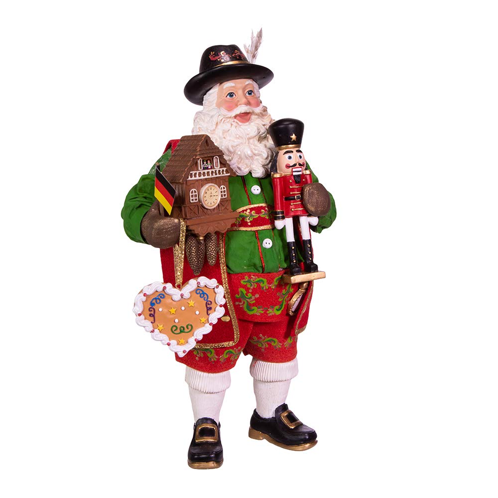 Kurt S. Adler 11-Inch Fabrich‚ Musical German Santa, Multi