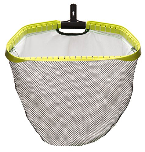 Ocean Blue Water Products Tsunami Leaf Rake with Fine Mesh Bag, 20-Inch, Yellow