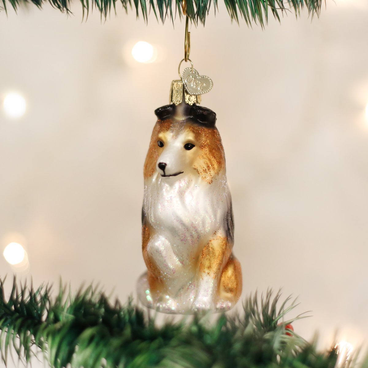 Old World Christmas Bernese Mountain Dog Glass Blown Ornament for Christmas Tree, Handcrafted Holiday Decoration, Dog Collection