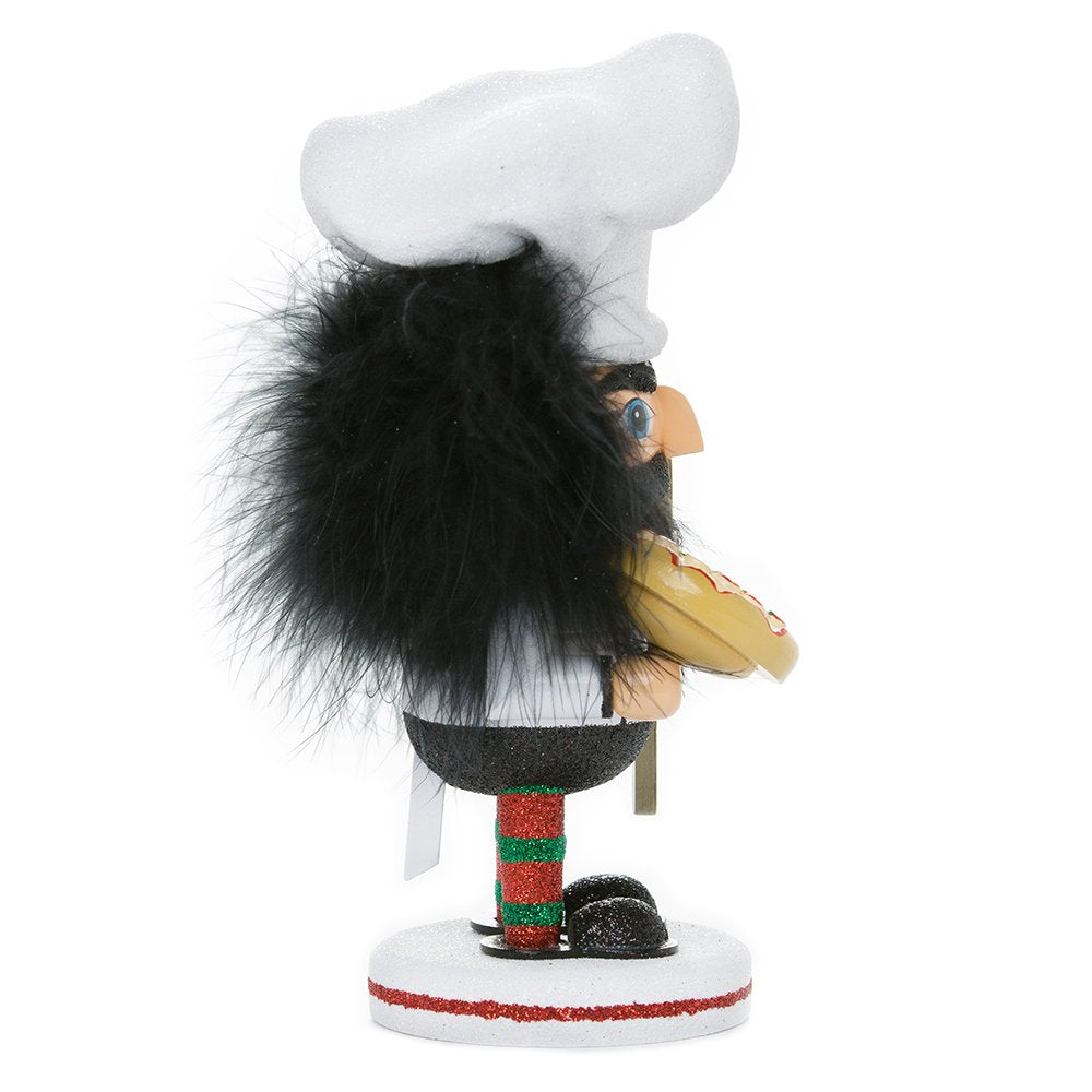 Kurt S. Adler 8-Inch Hollywood Pizza Guy Nutcracker, White