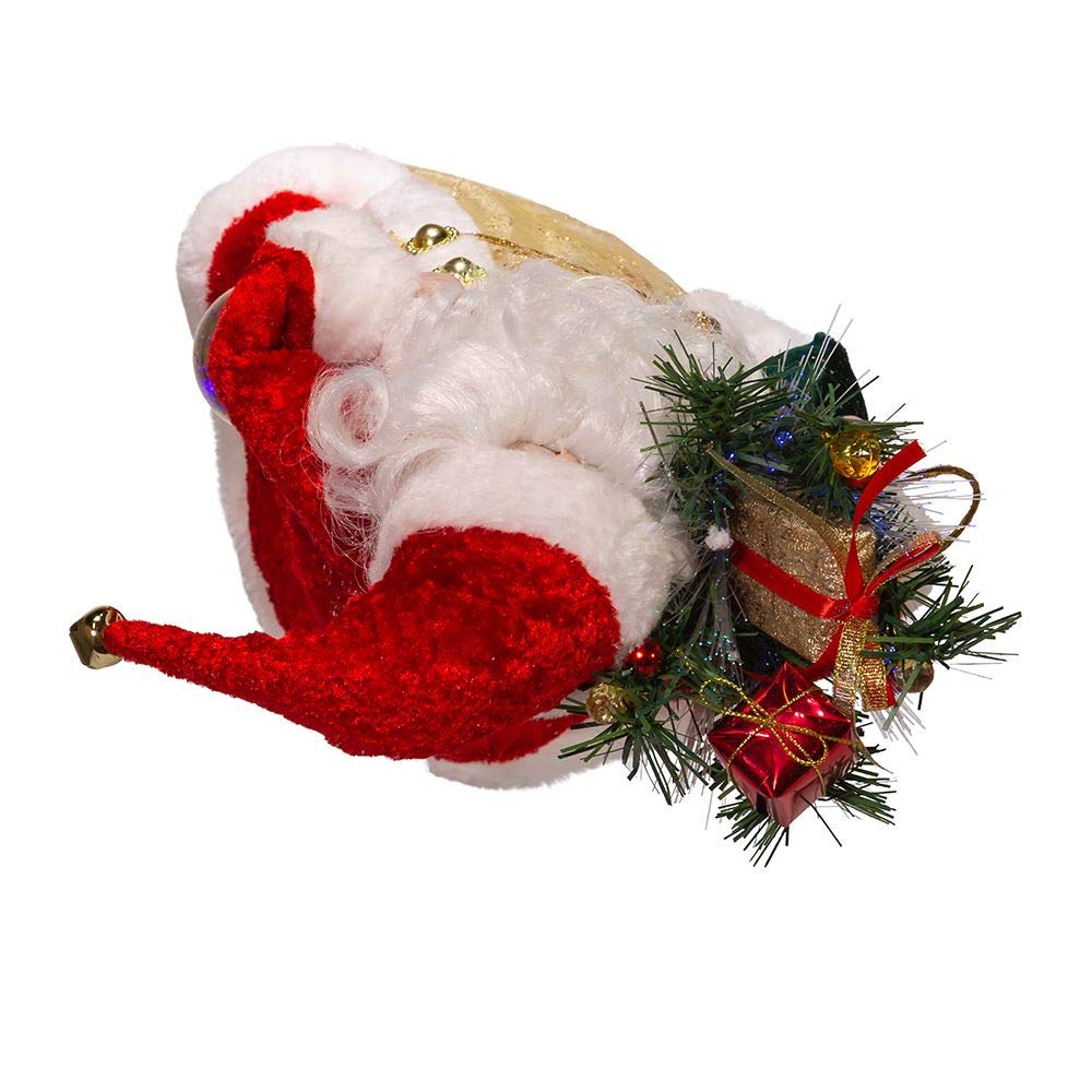 Kurt S. Adler Kurt Adler 12-Inch CUL Fiber Optic LED Santa Treetop Tree Topper, Multi