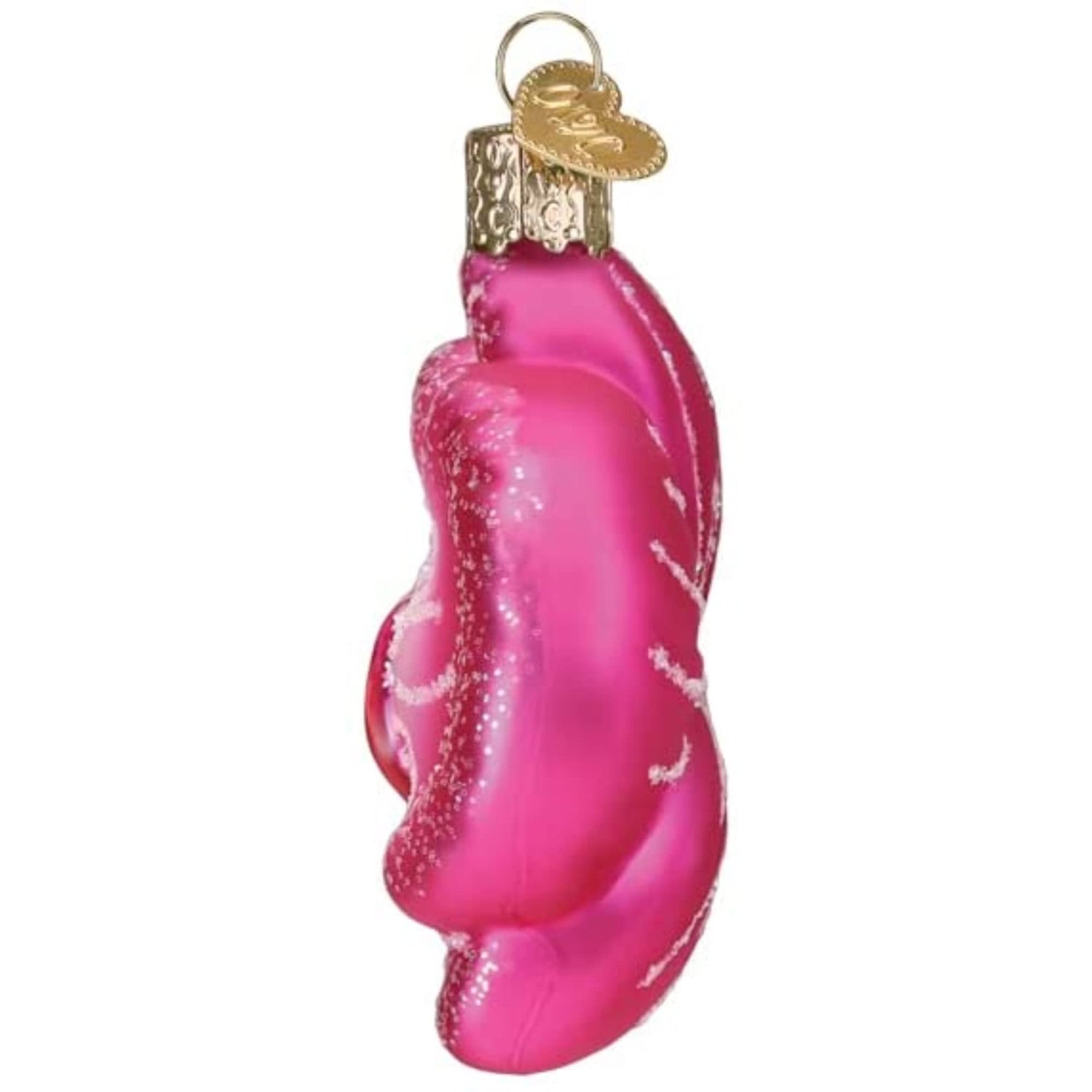 Old World Christmas Orchid Glass Blown Ornament for Christmas Tree, Handcrafted Holiday Decoration, Garden Collection