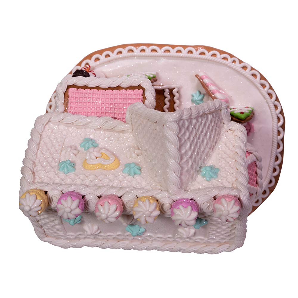 Kurt S. Adler 9-Inch Gingerbread House with LED Lights, Multi (GBJ0010)