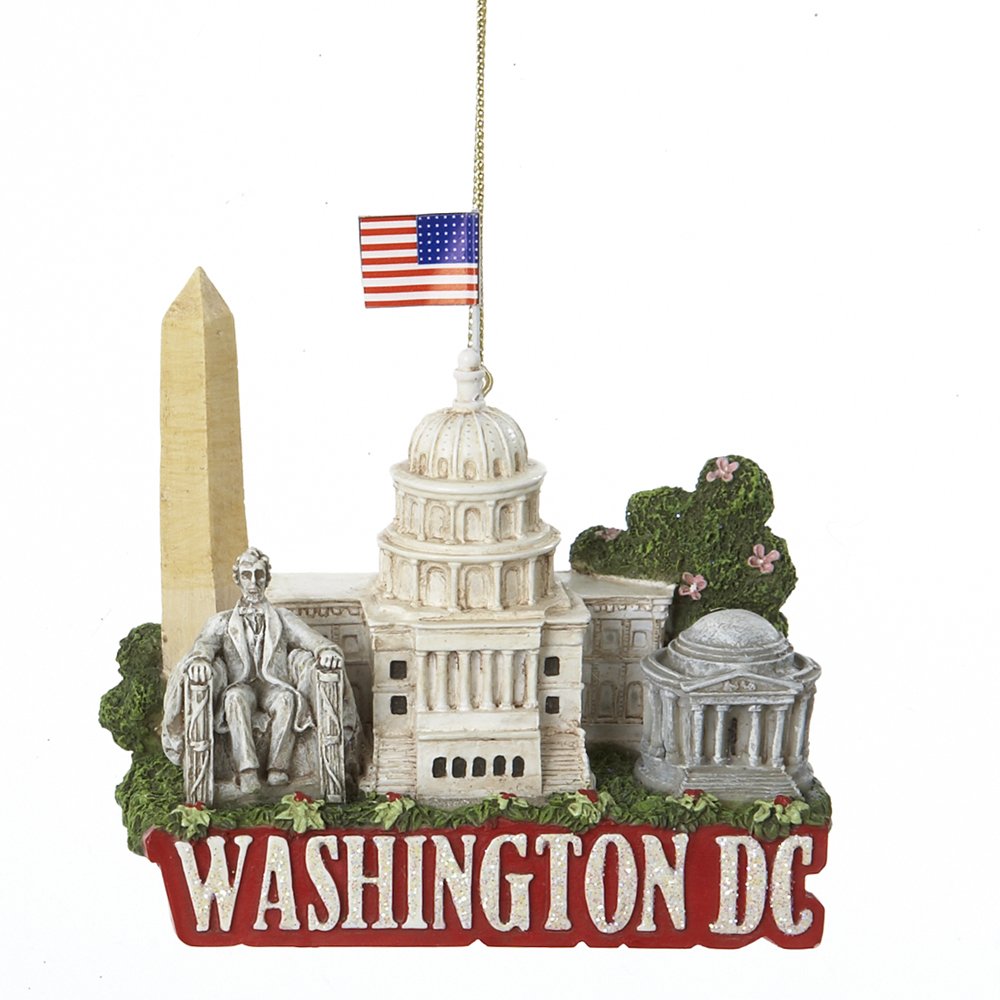 Kurt Adler C7294DC City Travel Washington Dc Ornament, 3.25-Inch