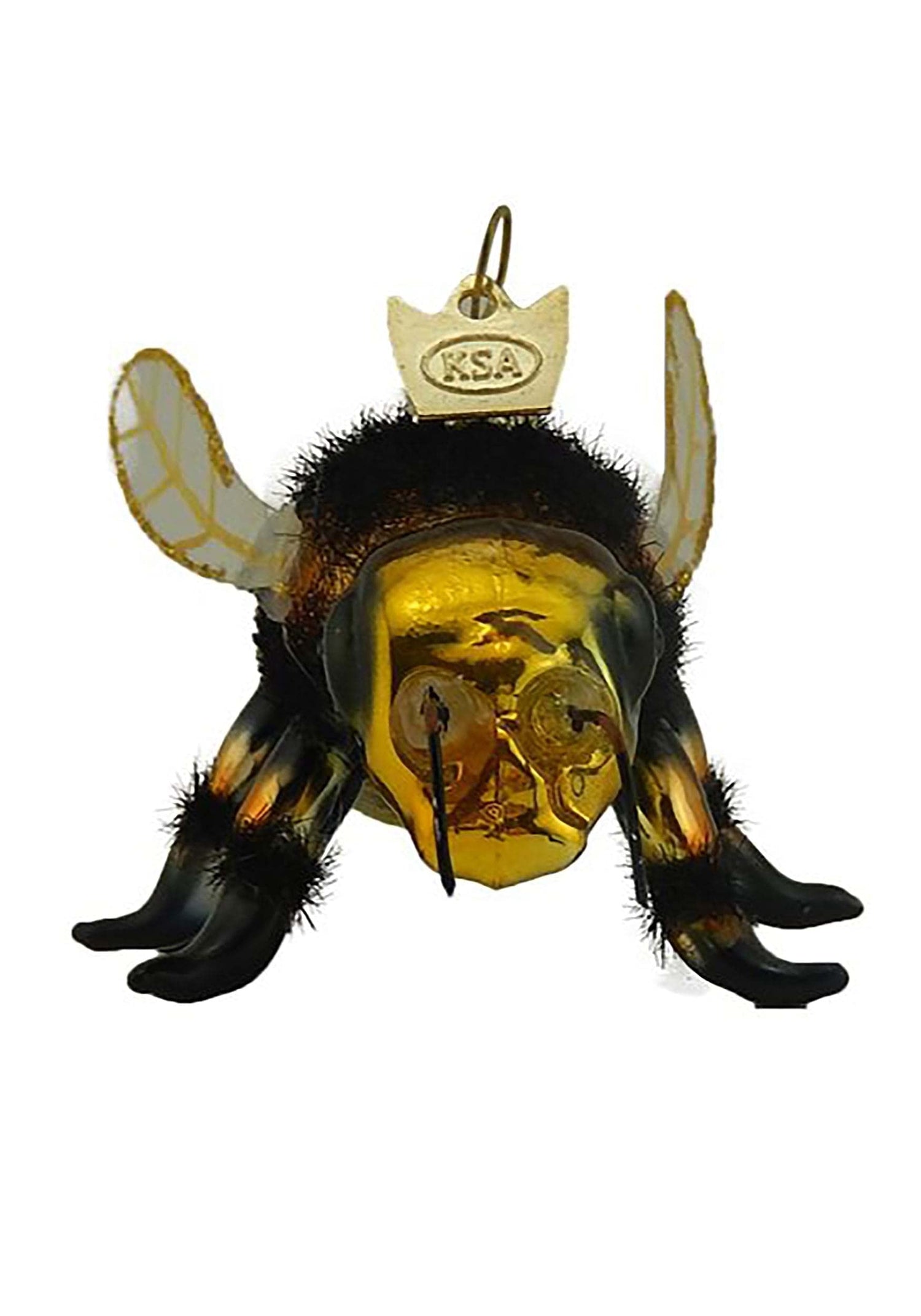Noble Gems Honey Bee Glass Ornament NB1455 New