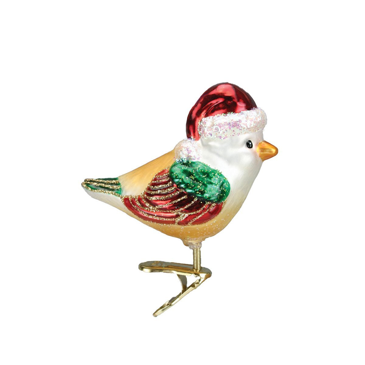 Old World Christmas Ornaments Santa Bird Glass Blown Ornaments for Christmas Tree 3inch