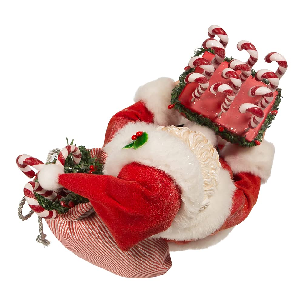 10.5-Inch Fabriché Santa with Candy Cane Tray